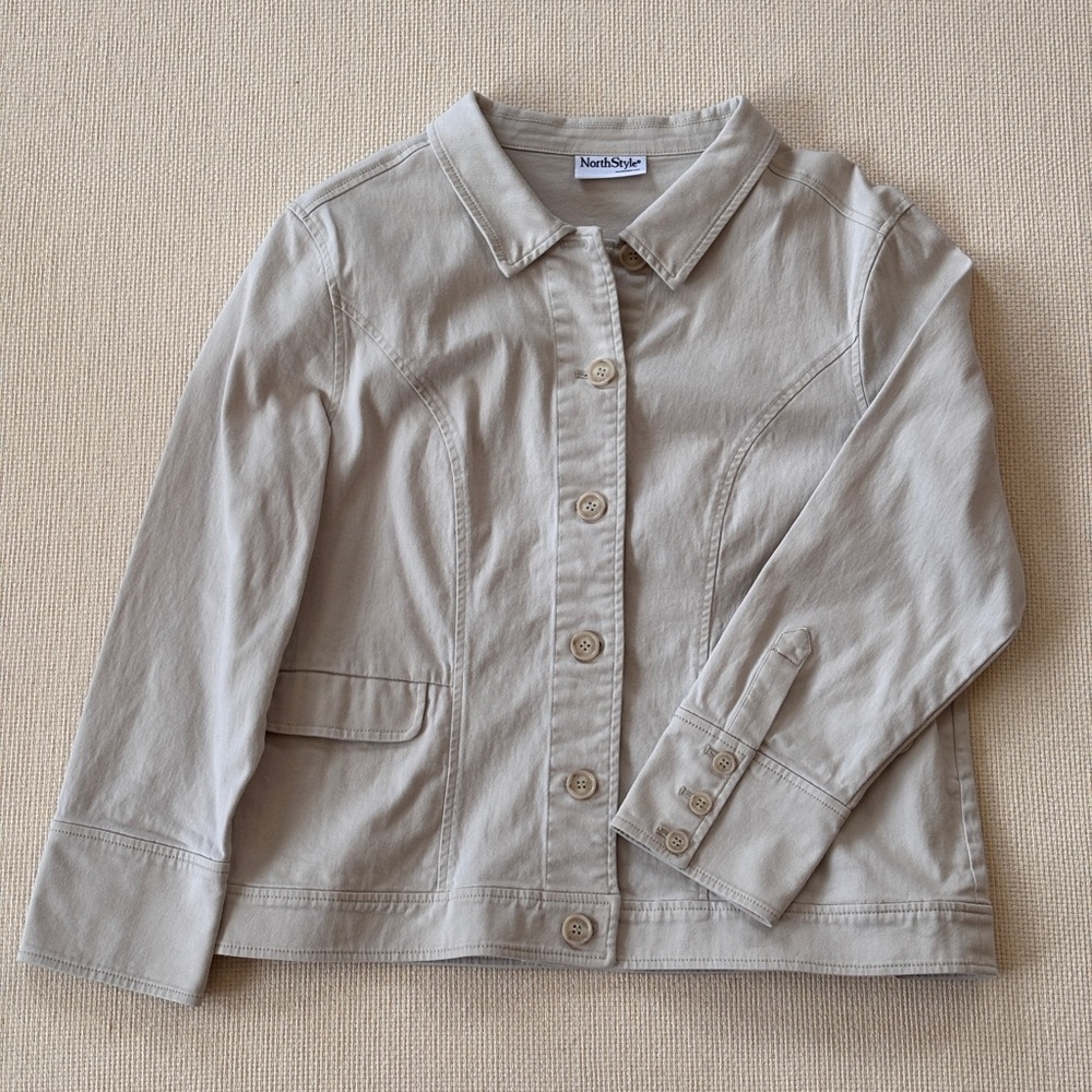 NorthStyle Cream Utility Jacket - Picture 5 of 6